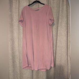 Skies Are Blue Jackie Ribbed Knit shift Dress in pink NWT